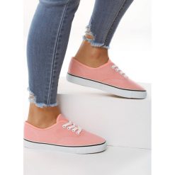 Koralowe Tenisówki Mimicry. Pomarańczowe trampki i tenisówki damskie Born2be, bez wzorów, na sznurówki. Za 39,99 zł.