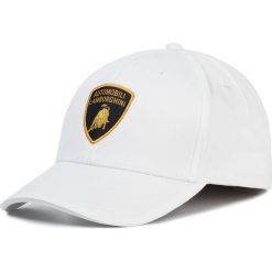 Czapka z daszkiem LAMBORGHINI - E8XUBK01 65021 003. Białe czapki męskie Lamborghini, bez wzorów, z bawełny. Za 169,00 zł.