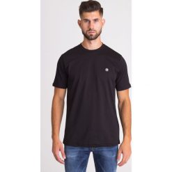 CZARNY T-SHIRT DIESEL. Czarne t-shirty męskie Diesel, m, z aplikacjami, z bawełny, z okrągłym kołnierzem. Za 174,50 zł.