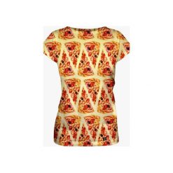 Dream about Pizza women's t-shirt. Pomarańczowe t-shirty damskie marki Mars from venus, s, bez wzorów, bez kołnierzyka. Za 101,40 zł.