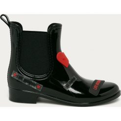 Love Moschino - Kalosze. Czarne kalosze damskie Love Moschino, bez wzorów, z gumy. Za 659,90 zł.