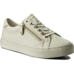 Sneakersy TOMMY HILFIGER - Star Jeweld Leather Sneaker FW0FW02674 Whisper White 121. Brązowe półbuty damskie TOMMY HILFIGER, na co dzień, z aplikacjami, ze skóry, retro, bez obcasa, na płaskiej podeszwie, bez zapięcia. W wyprzedaży za 279,00 zł.