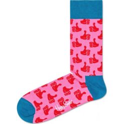 Happy Socks Thumbs Up Skarpetki Różowy. Różowe skarpetki męskie z elastanu. Za 47,95 zł.