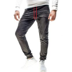 Spodnie męskie joggery czarne Recea. Czarne spodnie męskie Recea, xl, z aplikacjami. Za 79,99 zł.