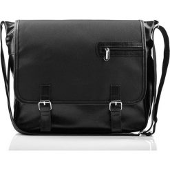 Stylowa torba męska na ramię SOLIER S12 czarna carbon - Czarny carbon. Czarne torby męskie na ramię Solier, eleganckie. Za 139,99 zł.