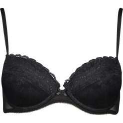 Biustonosz push-up "Marina" w kolorze czarnym. Czarne biustonosze Lascana & Co., w koronkowe wzory, z koronki. W wyprzedaży za 44,95 zł.