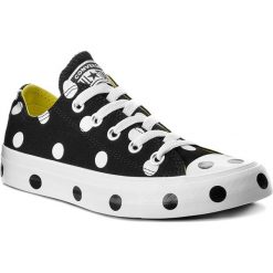 Trampki CONVERSE - Ctas Ox 560628C Black/White/Fresh Yellow. Czarne półbuty damskie marki Converse, na co dzień, bez wzorów, z gumy, bez obcasa, na płaskiej podeszwie, bez zapięcia. W wyprzedaży za 199,00 zł.