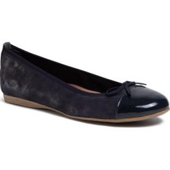 Baleriny TAMARIS - 1-22129-24 Navy Pearl 877. Niebieskie baleriny damskie Tamaris, bez wzorów, ze skóry ekologicznej, klasyczne, bez obcasa. W wyprzedaży za 159,00 zł.