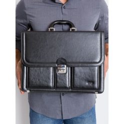 Elegancka aktówka/neseser marki rovicky skóra eko trzy komory jakość. Szare aktówki męskie ROVICKY, w paski, ze skóry ekologicznej, eleganckie. Za 229,00 zł.