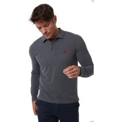 Koszulka polo w kolorze antracytowym. Szare koszulki męskie Jimmy Sanders, xl, bez wzorów, z bawełny, bez rękawów. W wyprzedaży za 114,95 zł.