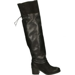 Kozaki - 214303 NERO. Czarne buty zimowe damskie marki Venezia, z materiału, na obcasie. Za 559,00 zł.