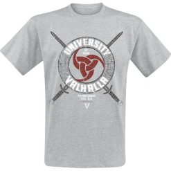 T-shirty męskie: Vikings University Of Odin Valhalla T-Shirt odcienie szarego