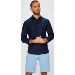 Premium by Jack&Jones - Koszula. Niebieskie koszule męskie Premium by Jack&Jones, s, bez wzorów, z bawełny, casualowe, z włoskim kołnierzykiem, z długim rękawem. W wyprzedaży za 119,90 zł.