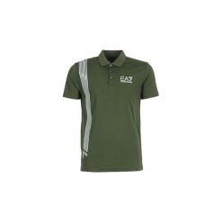 Koszulki polo z krótkim rękawem Emporio Armani EA7 TRAIN 7 LINES 3ZPF96. Zielone koszulki męskie marki Emporio Armani EA7, m, bez wzorów, z krótkim rękawem. Za 303,20 zł.