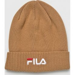Fila - Czapka. Brązowe czapki damskie Fila, na zimę, bez wzorów, z bawełny. Za 119,90 zł.