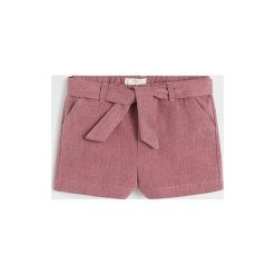 Mango Kids - Szorty dziecięce Erika 80-104 cm. Brązowe spodenki dziewczęce Mango Kids, bez wzorów, z bawełny, casualowe. Za 69,90 zł.