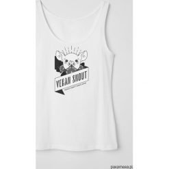 VEGAN SNOUT - biały top. Topy damskie Pakamera. Za 89,00 zł.