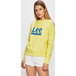 Lee - Bluza. Żółte bluzy damskie Lee, s, z nadrukiem, z bawełny, bez rękawów, bez kaptura. W wyprzedaży za 199,90 zł.