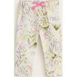 Mango Kids - Spodnie dziecięce Ariap 80-104 cm. Białe spodnie dziewczęce Mango Kids, bez wzorów, z bawełny, casualowe. Za 79,90 zł.