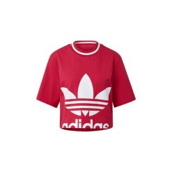 Koszulki polo z krótkim rękawem adidas Cropped Tee. Czerwone koszulki damskie Adidas, bez wzorów, polo, z krótkim rękawem. Za 119,00 zł.