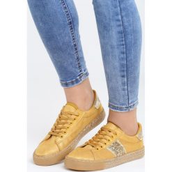 Żółte Trampki Born N Raised. Żółte espadryle damskie marki Born2be, na sznurówki. Za 69,99 zł.