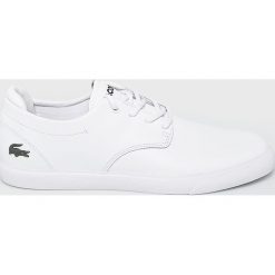 Lacoste - Buty. Białe buty sportowe męskie Lacoste, ze skóry, na sznurówki. W wyprzedaży za 379,90 zł.