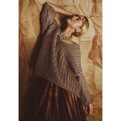 Brązowy Sweter Greenwich. Pomarańczowe swetry damskie Renee, uniwersalny, bez wzorów, ze splotem, casualowe, bez rękawów, bez kaptura. Za 159,99 zł.