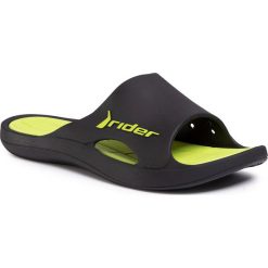 Klapki RIDER - Bay IX Ad 82819 Black/Green 20534. Czarne klapki męskie Rider, bez wzorów, z tworzywa sztucznego. Za 99,00 zł.