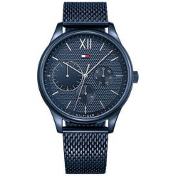 Tommy Hilfiger Damon 1791421. Niebieskie zegarki męskie TOMMY HILFIGER, ze stali. W wyprzedaży za 801,00 zł.