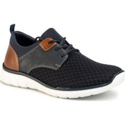 Sneakersy RIEKER - B8751-14 Blau Kombi. Niebieskie sneakersy męskie Rieker, bez zapięcia. W wyprzedaży za 219,00 zł.