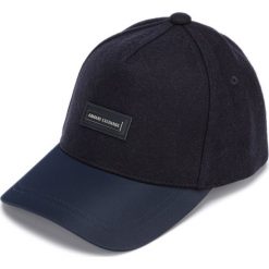 Armani Exchange Czapka z daszkiem Niebieski. Niebieskie czapki męskie Armani Exchange, bez wzorów, z poliesteru. Za 292,95 zł.