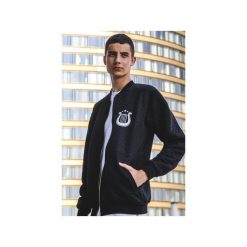 Bomber Pure Black. Czarne kurtki męskie marki Harp Team, xl, z nadrukiem, z materiału, bez kaptura. Za 199,00 zł.