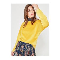 Welurowa bluza. Szare bluzy rozpinane damskie Promod, z weluru, z długim rękawem, długie. Za 99,90 zł.