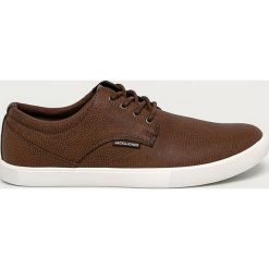 Jack & Jones - Półbuty. Pomarańczowe mokasyny męskie Jack & Jones, na co dzień, bez wzorów, z gumy, casualowe, z okrągłym noskiem, na sznurówki. Za 169,90 zł.