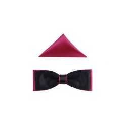 Czarno - różowa mucha męska SLIM Amarant B64. Różowe muszki męskie Modini Moda Męska, na co dzień, bez wzorów, z tkaniny, eleganckie. Za 45,00 zł.