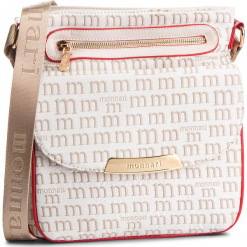 Torebka MONNARI - BAG3220-015 Beige With White. Brązowe listonoszki damskie Monnari, z materiału. W wyprzedaży za 129,00 zł.