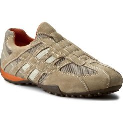 Półbuty GEOX - U Snake L U4207L 02214 C0845 Bez/C.Pomarancz. Brązowe półbuty męskie Geox, na co dzień, bez wzorów, ze skóry, bez zapięcia. Za 439,00 zł.