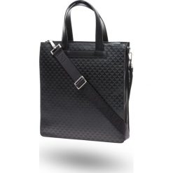 CZARNA TORBA BIZNESOWA EMPORIO ARMANI. Czarne plecaki męskie Emporio Armani, bez wzorów, z materiału, eleganckie. Za 2089,00 zł.