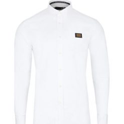 Koszula Love Moschino. Białe koszule męskie Love Moschino, m, bez wzorów, klasyczne, z włoskim kołnierzykiem, z długim rękawem. Za 299,00 zł.