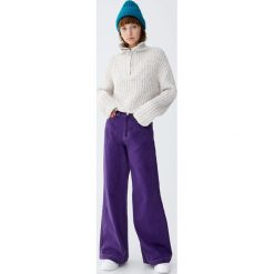 Szenilowy sweter z golfem i suwakiem. Szare swetry klasyczne damskie marki Reserved, l, z golfem. Za 79,90 zł.
