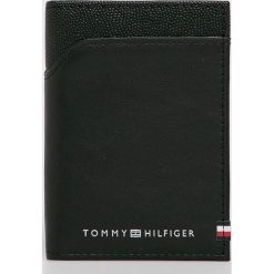 Tommy Hilfiger - Portfel skórzany. Czarne portfele męskie TOMMY HILFIGER, bez wzorów, ze skóry. Za 229,90 zł.