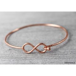 Bransoletki damskie: INFINITY 925 /18k Różowo pozł. bransoletka