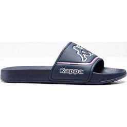 Klapki basenowe Kappa bonprix ciemnoniebieski. Niebieskie klapki damskie bonprix, bez wzorów, bez obcasa. Za 59,99 zł.
