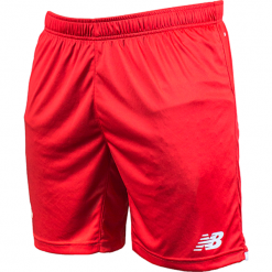 Spodenki Lechia Gdańsk - EMS7011RDW. Czerwone spodenki i szorty męskie marki New Balance, na jesień, s, z poliesteru, sportowe, do piłki nożnej. Za 129,99 zł.