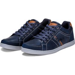 BUTY MĘSKIE SPORTOWE TRAMPKI T239 - GRANATOWE. Białe trampki męskie marki Inny, z materiału. Za 59,00 zł.