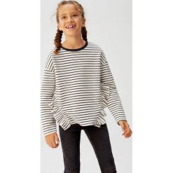Mango Kids - Bluza dziecięca Carla 110-164 cm. Białe bluzy dziewczęce Mango Kids, bez wzorów, z bawełny, bez rękawów, bez kaptura. Za 69,90 zł.