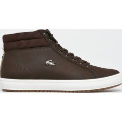 Lacoste - Buty. Brązowe buty skate męskie marki Lacoste, z materiału, na sznurówki, thinsulate. W wyprzedaży za 449,90 zł.