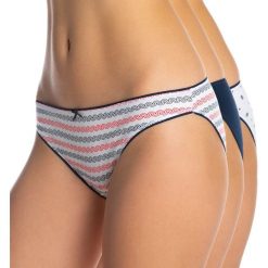 Trójpak bawełnianych fig Sea. Niebieskie majtki damskie Lama, z bawełny. Za 37,99 zł.