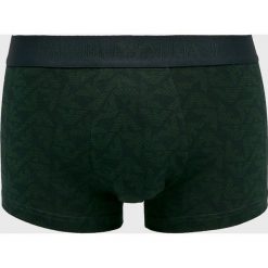 Emporio Armani - Bokserki. Niebieskie bokserki męskie Emporio Armani, bez wzorów, z dzianiny. W wyprzedaży za 79,90 zł.