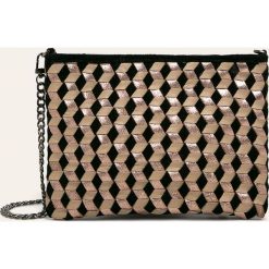 Pepe Jeans - Torebka skórzana SORAYA. Czarne listonoszki damskie Pepe Jeans, w paski, z bawełny, na ramię, małe, bez dodatków. W wyprzedaży za 279,90 zł.